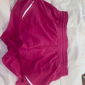 Lululemon sonic pink hotty hot shorts